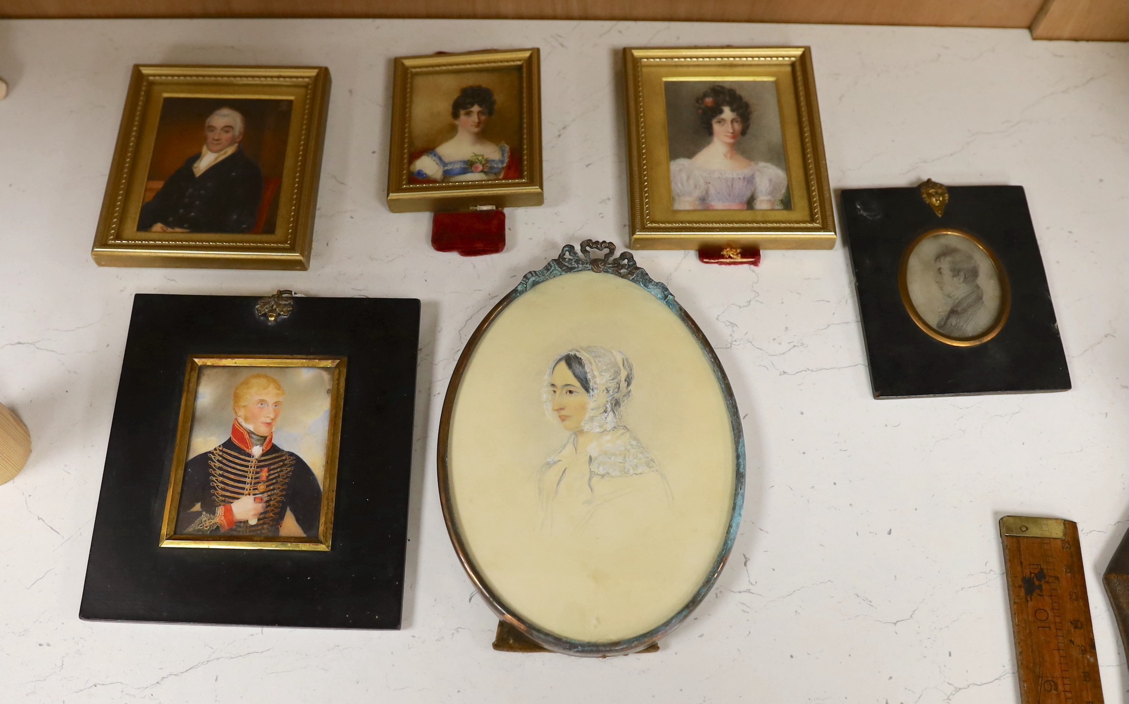 A selection of portraits relating to the Nicholson Family. To include the subject of William Nicholson of Rochester (1763-1861), Katherine Nicholson (b.1787), Isabella Nicholson (1792-1861), Robert John Saunders (1792-18